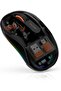 Nexahive Transparent Wireless Mouse M333, Silent Design, Type C Charging Port, USB, BT5.1, RGB light