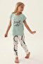 Girl's Blue Pajama Set - 3