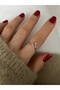 Limited Edition - Women's Ring with Row of Zircon Stones and Bottom Setting - 2