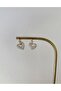 Special Series Heart Model Dangle Stone Detail Xp Gold Earrings