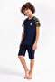 BOY'S BERMUDA SUIT - NAVY BLUE - 7