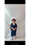 Navy Blue Denim Jacket Set - 3