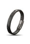Black Leather Mesh and Steel Bracelet 31833B9D4
