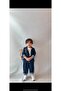 Navy Blue Denim Jacket Set - 4