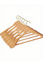 Natural Wooden Suit Hanger Wide Shoulder Coat Hanger with Trouser Bar Gold Hook 5 Pieces