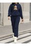 Women's Top and Bottom Set Starry Teddy Bear Fashionable Trendy Crew Neck Sweatshirt