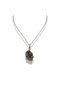Green Aventurine Natural Stone Spiral Detailed Steel Chain Necklace - 3