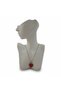 Coral Heart Shaped Natural Stone Necklace with Steel Chain for Good Luck and Prosperity - 3
