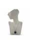 Lapis Lazuli Natural Stone Heart Shaped Steel Chain Necklace - 3