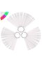 150 PCS Transparent Fan-shaped Nail Art Tips Display Polish Board Display Practice Sticks Tool
