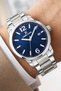 Steel Cord&Case Calendar Men's Wristwatch Wrist Bracelet Gift Silver-Blue Zmdk1215 - 5