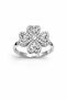 Women's Steel Clover Stress Ring Adjustable Color Does Not Fade - 5