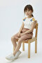Girl's Set Floral Patterned Cotton Summer Bottom and Top - 2
