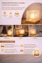 Decorative Square Led Table & Night Lamp – Frosted Glass Design, Natural Wood Base, Warm Light - 7