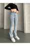 Linda Tall Flare Blue Snow Wash Spanish Jean Denim Pants - 3