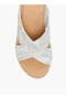 Women Cross Strap Wedge Heel Sandals - 4