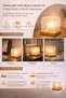 Decorative Square Led Table & Night Lamp – Frosted Glass Design, Natural Wood Base, Warm Light - 6