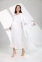 Blue Piping Maternity Nightgown and Dressing Gown Set - Hospital Discharge Set for Pregnant Women with Easy Breastfeeding Feature - 2