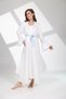 Blue Piping Maternity Nightgown and Dressing Gown Set - Hospital Discharge Set for Pregnant Women with Easy Breastfeeding Feature - 3