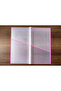 Transparent White Striped Fuchsia Edged Bouquet Wrapping Paper Modern & Minimalist Design 57X57 4 Pieces