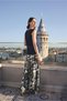 Leaf Patterned and Lace 3-Piece Pajama Set - 7