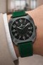 Silicone Cord Steel Case Calendar Men's Wristwatch Wrist Bracelet Gift Green Zmdk1216 - 4