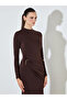Özmarka New Season Stand Collar Gathered Dress - 3