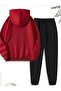 Women's Double Cat Print Tracksuit Set – Hooded Sweatshirt & Pants - 3