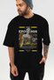 Eros Mythology Front Printed Black Oversize T-Shirt Men Women Cotton Crew Neck Tshirt - 7