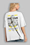 Zeus 3 Mythology Back Printed White Oversize T-Shirt Men Women Cotton Crew Neck T-Shirt - 3