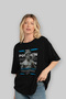 Poseidon 3 Mythology Front Printed Black Oversize T-Shirt Men Women Cotton Crew Neck Tshirt - 4