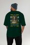 Medusa 1 Mythology Back Printed Green Oversize T-Shirt Men Women Cotton Crew Neck Tshirt - 5