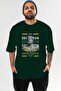 Zeus 2 Mythology Front Printed Green Oversize T-Shirt Men Women Cotton Crew Neck Tshirt