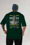 Medusa 3 Mythology Back Printed Green Oversize T-Shirt Men Women Cotton Crewneck Tshirt - 2