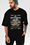 Zeus 1 Mythology Front Printed Black Oversize T-Shirt Men Women Cotton Crew Neck Tshirt - 7
