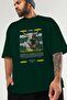 Minotaur 2 Mythology Front Printed Green Oversized T-Shirt Men Women Cotton Crew Neck Tshirt - 3
