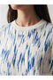 Arti-Store Women's Sweatshirt Tunic with Crew Neck and Long Sleeves, in 2-Thread Fabric with a Pattern - 5
