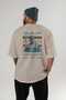 Poseidon 1 Mythology Back Printed Beige Oversize T-Shirt Men Women Cotton Crew Neck Tshirt - 4