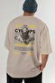 Cyclopes 1 Mythology Back Printed Beige Oversize T-Shirt Men Women Cotton Crew Neck Tshirt - 6