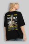 Demeter 2 Mythology Back Printed Black Oversize T-Shirt Men Women Cotton Crew Neck T-Shirt - 4