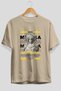 Medusa 2 Mythology Front Printed Beige Oversize T-Shirt Men Women Cotton Crew Neck T-Shirt - 2