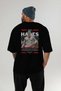Hades 2 Mythology Back Printed Black Oversize T-Shirt Men Women Cotton Crew Neck T-Shirt - 5