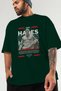 Hades 2 Mythology Front Printed Green Oversized T-Shirt Men Women Cotton Crew Neck Tshirt - 3