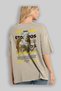 Eros Mythology Back Printed Beige Oversize T-Shirt Men Women Cotton Crew Neck Tshirt - 3