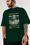 Zeus 2 Mythology Front Printed Green Oversize T-Shirt Men Women Cotton Crew Neck Tshirt - 3