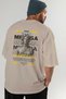 Medusa 4 Mythology Back Printed Beige Oversize T-Shirt Men Women Cotton Crew Neck Tshirt - 7