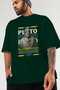 Plato 2 Mythology Front Printed Green Oversize T-Shirt Men Women Cotton Crew Neck Tshirt - 3