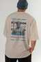 Poseidon 1 Mythology Back Printed Beige Oversize T-Shirt Men Women Cotton Crew Neck Tshirt - 6