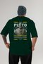 Plato 1 Mythology Back Printed Green Oversize T-Shirt Men Women Cotton Crew Neck Tshirt - 2