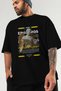 Eros Mythology Front Printed Black Oversize T-Shirt Men Women Cotton Crew Neck Tshirt - 3